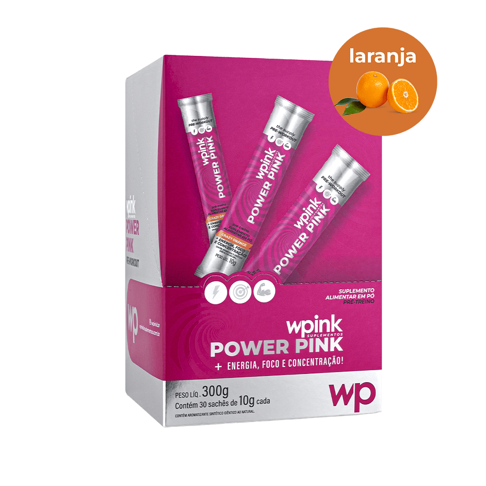 power pink de laranja - pré-treino - 300g - wp